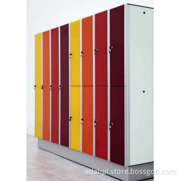 gym custom waterproof woodgrain color lockers